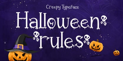 Halloween Rules Fuente Póster 1