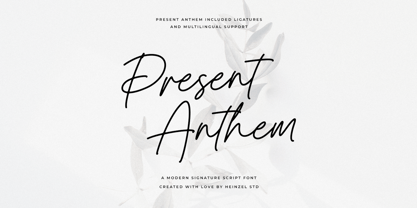 Present Anthem Font Poster 1