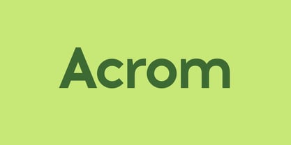Acrom Font Poster 1
