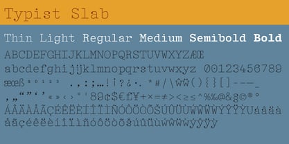 Typist Slab Mono Font Poster 2