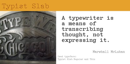 Typist Slab Mono Font Poster 4