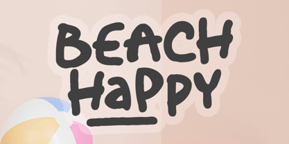 Beach Happy Font Poster 1