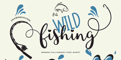 Wild fishing Font Poster 1