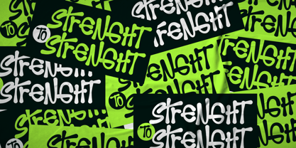 Strenght To Strenght Font Poster 3