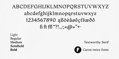 Textworthy Serif Fuente Póster 13