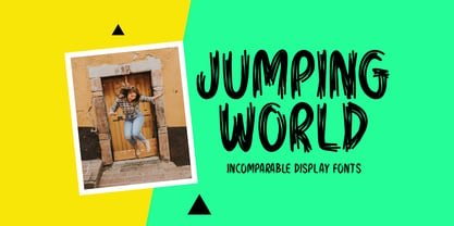 Jumping World Font Poster 1