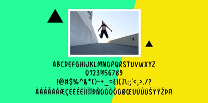 Jumping World Font Poster 5