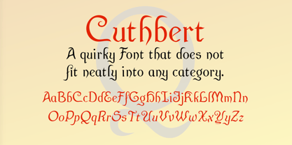 Cuthbert Font Poster 2