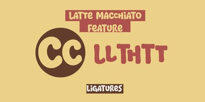 Latte Macchiato Font Poster 4