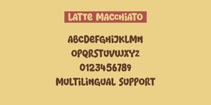 Latte Macchiato Font Poster 3