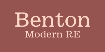 Benton Modern RE Font Poster 1