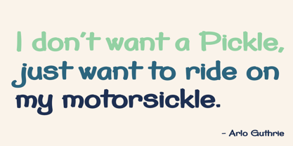 Pickle Sans Police Poster 4