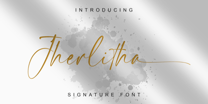 Jherlitha Signature Font Poster 1