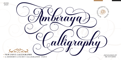 Calligraphie Amberaya Police Poster 1