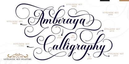 Amberaya Calligraphy Font Poster 8