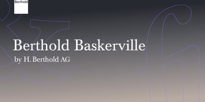 Berthold Baskerville Font Poster 1