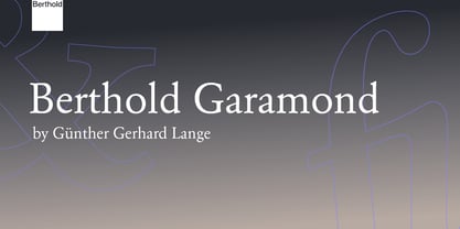 Berthold Garamond Fuente Póster 1