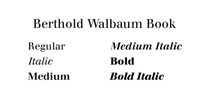 Berthold Walbaum Book Font Poster 3