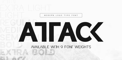 Attack Font Poster 1