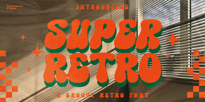 Super Retro Font Poster 1