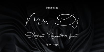 Mr Dj Signature Font Poster 1