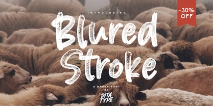 Blured Stroke Font Poster 1