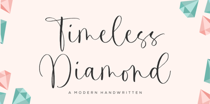 Timeless Diamond Font Poster 1