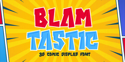 Blamtastic 3d Comic Display Fuente Póster 1