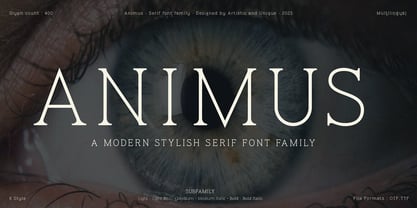 Animus Font Poster 1
