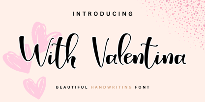 With Valentina Font Poster 1