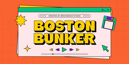 Boston Bunker Font Poster 1