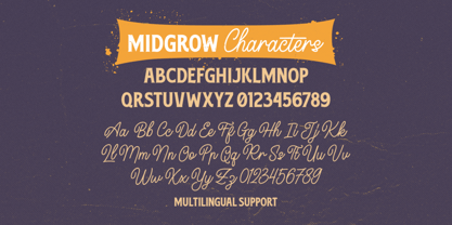 Midgrow Font Duo Fuente Póster 5