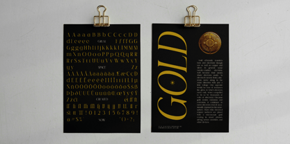 TBJ Black Gold Font Poster 7