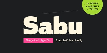 Sabu Font Poster 1