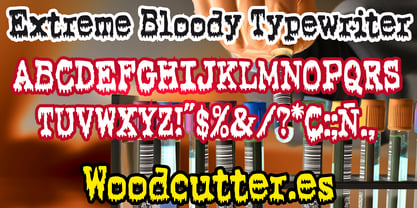 Extreme Bloody Typewriter Font Poster 4