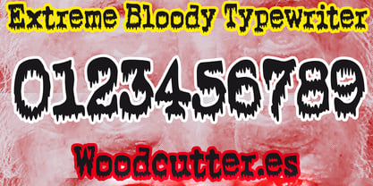 Extreme Bloody Typewriter Fuente Póster 6