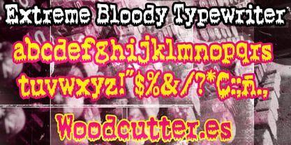 Extreme Bloody Typewriter Font Poster 3