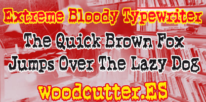 Extreme Bloody Typewriter Fuente Póster 2