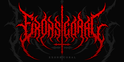 Sabersong Blackmetal Font Poster 3