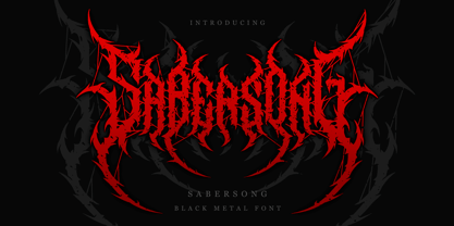 Sabersong Blackmetal Font Poster 1