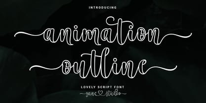 Animation Outline Font Poster 1