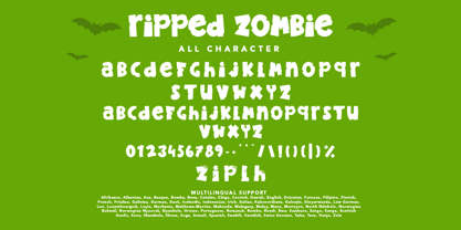 Ripped Zombie Font Poster 7
