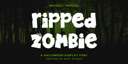 Ripped Zombie Font Poster 1
