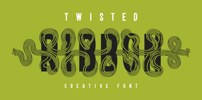 Twisted Ribbon Font Poster 1