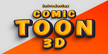 Comic Toon 3 D Font Poster 1
