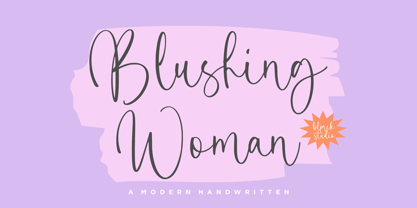 Blushing Woman Font Poster 1