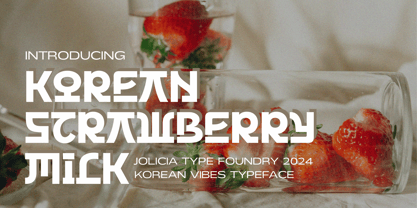 Korean Strawberry Milk Font Poster 1