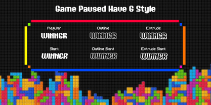Game Paused Font Poster 7