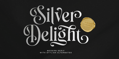 Silver Delight Font Poster 1