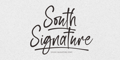 South Signature Font Poster 1
